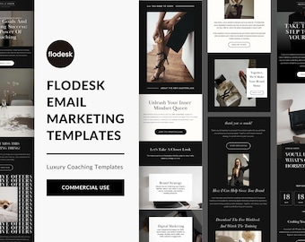 Flodesk Email Templates, Email Layout Design for Coaches and Creative - Commercial/Client-use licensing