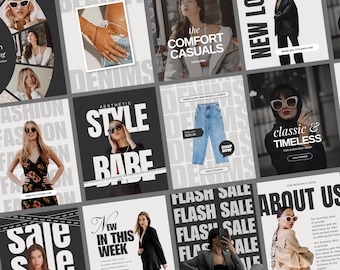 Fashion Instagram Templates: Clothing Brand Canva Designs, Luxury Series, Boutique instagram, Instagram fashion template