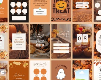 Autumn Vibes Instagram Story Templates | Cozy & Seasonal Stories | Canva Templates | Ready-to-Use Social Media Designs