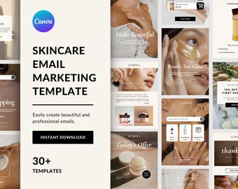 Editable Email Templates, Skincare Email Template, Mailchimp Email Template, Klaviyo Email Design, Sale Email, Canva Email Newsletter
