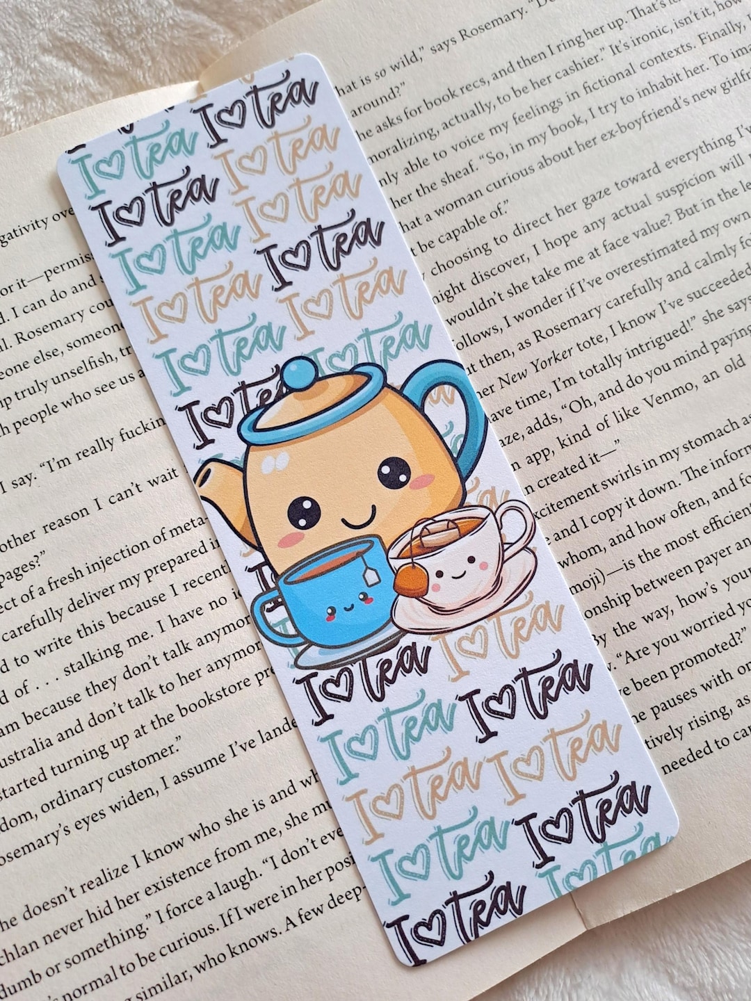 I Heart Tea Bookmark - Gift for Book Lovers | Reading Accessories ...