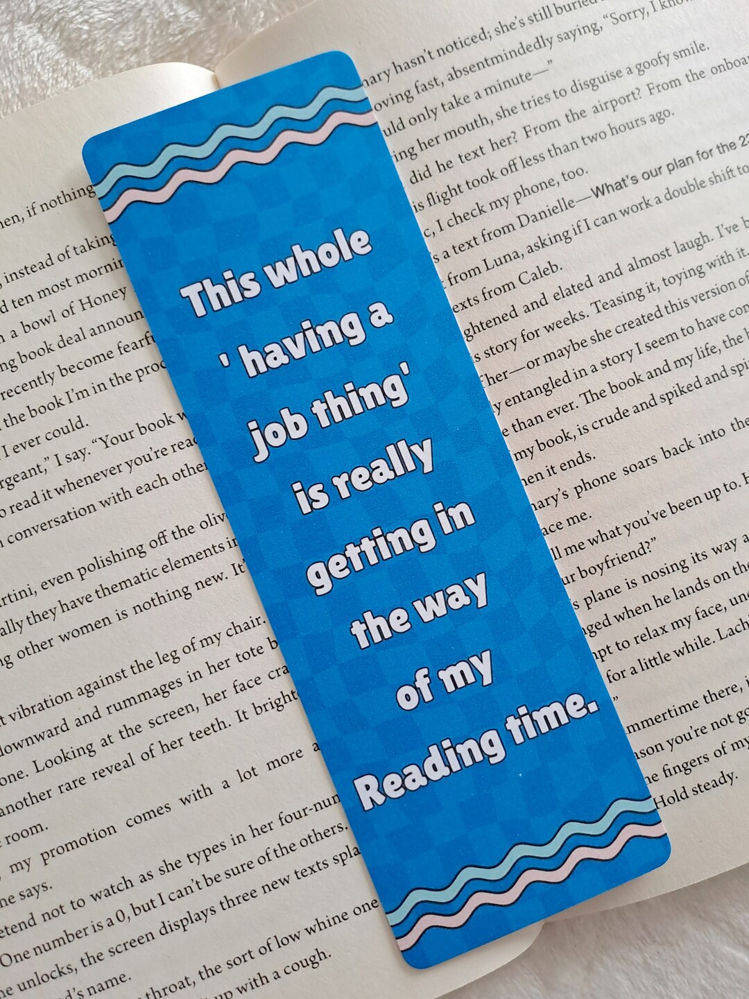 Good Work Bookmark Retro Blue Adult Work Humour Bookmark - Gift for Book Lovers | Reading ...