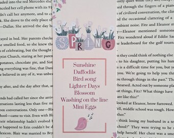 Spring new beginnings bookmark ~ Reading accessories | Gift for booklovers | Teacher gift | Cute stationery for bookworms