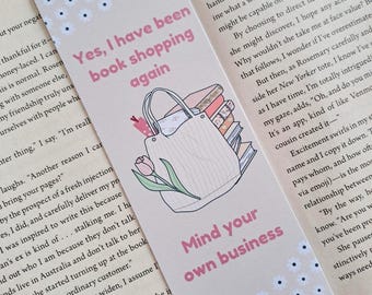 Book Shopping Bookmark: Book Lover Stationery Gift