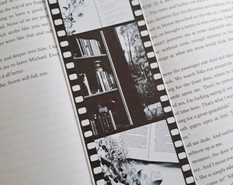 Zwart-wit boekenleggers voor fotofilms - Leesaccessoires | Cadeau voor boekenliefhebber | Boekenwurm cadeau | Boekscènefoto's | Voor haar | Voor hem