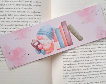 Gnome Reading Bookmark | Recycled Cardstock Bookworm Gift