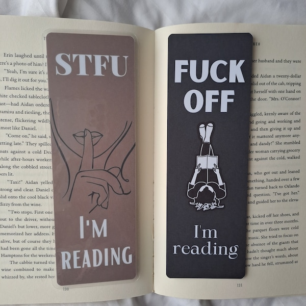 Rude sweary bookmarks for bookworms - Fun bookmarks | Swearing book marks | Gift for booklovers | Book accessories | Crude Party gifts