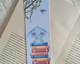 Elephant yoga bookmark - Gift for booklovers, Reading accessory for bookworms