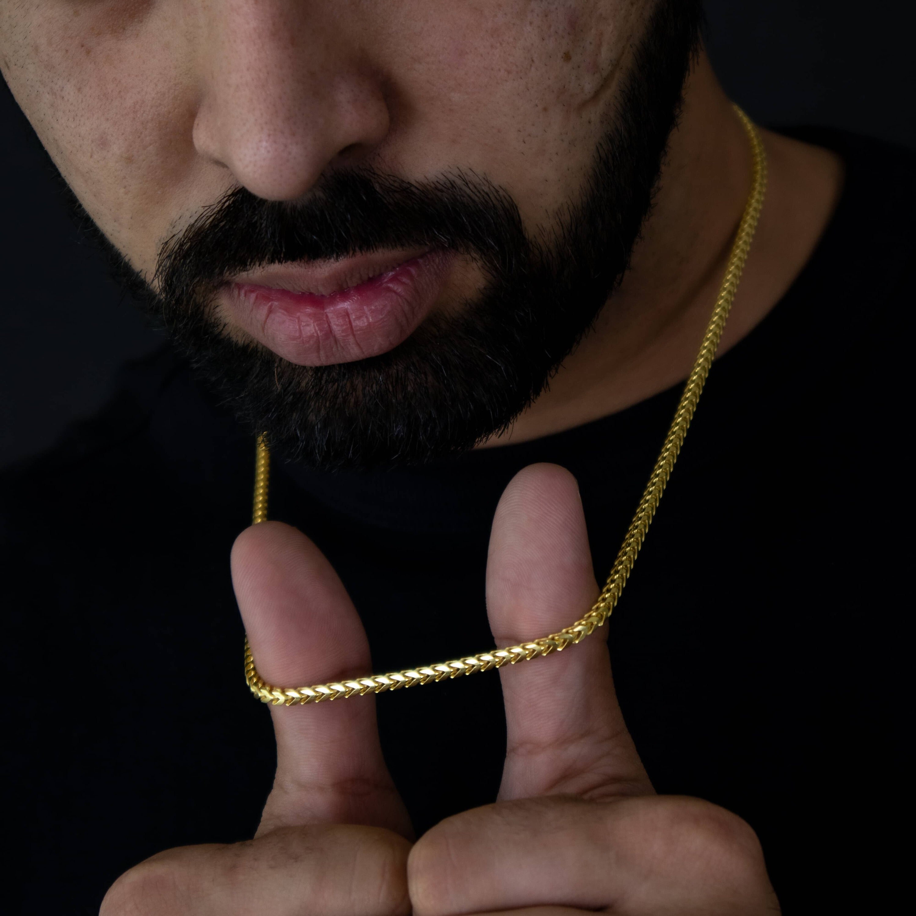 3mm franco sale chain on neck
