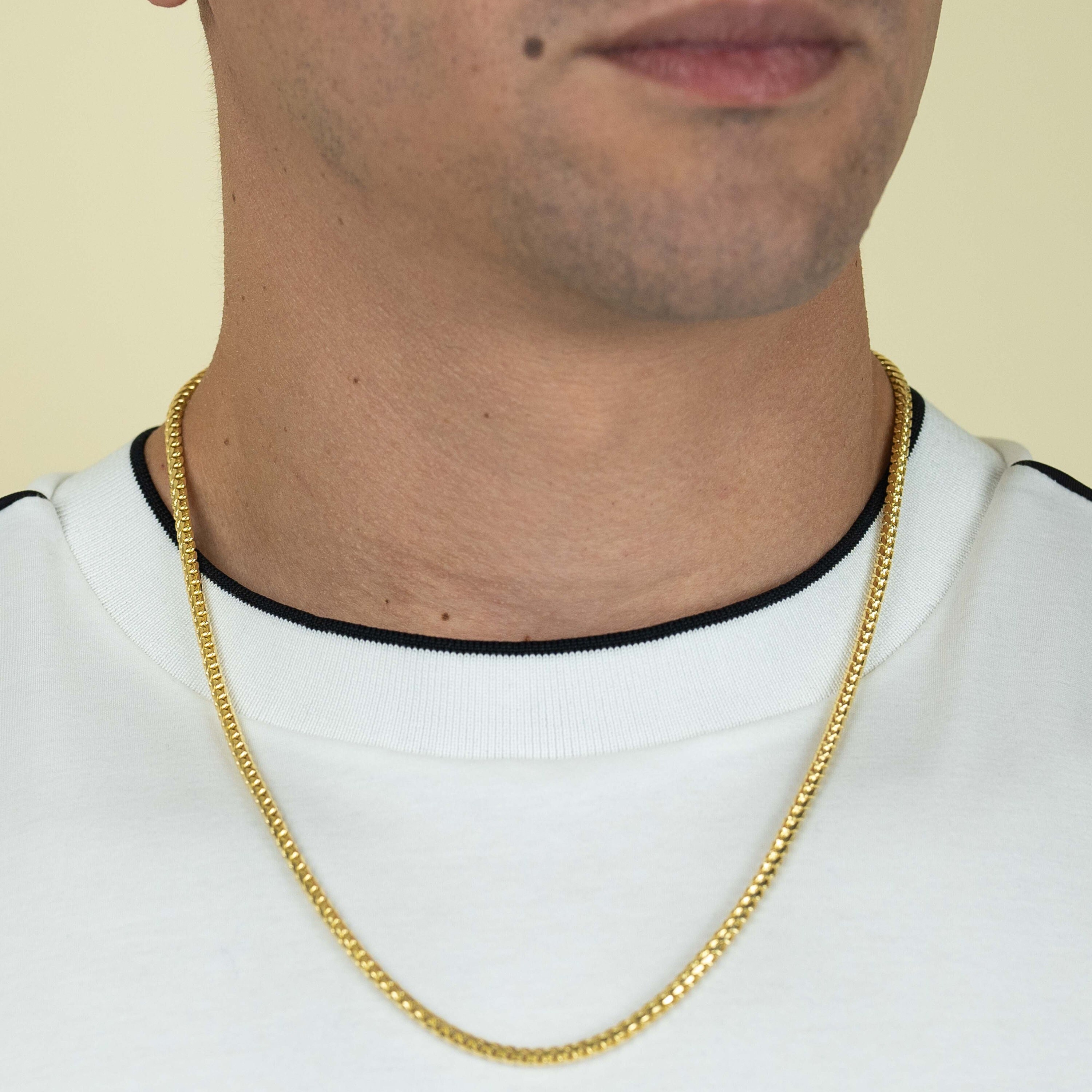 3mm solid gold franco chain deals