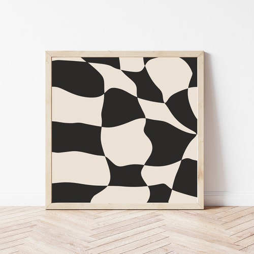 Square Wall Art Abstract Shape Art Print Beige Art Print Etsy