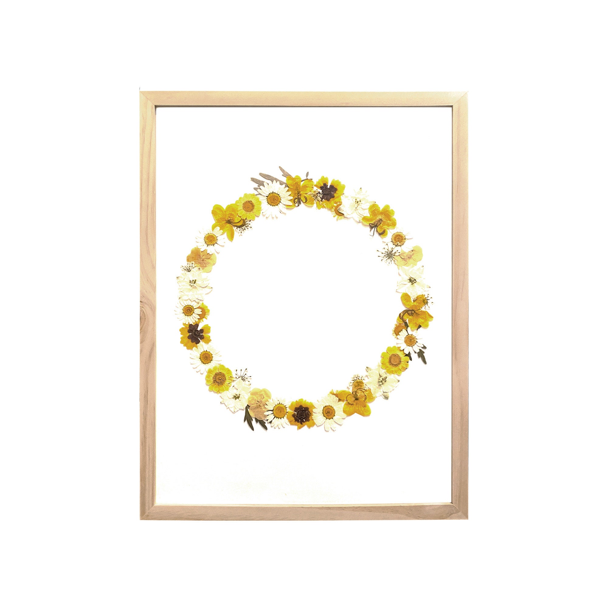 Herbier Encadré A3 Couronne Fleurs Séchées