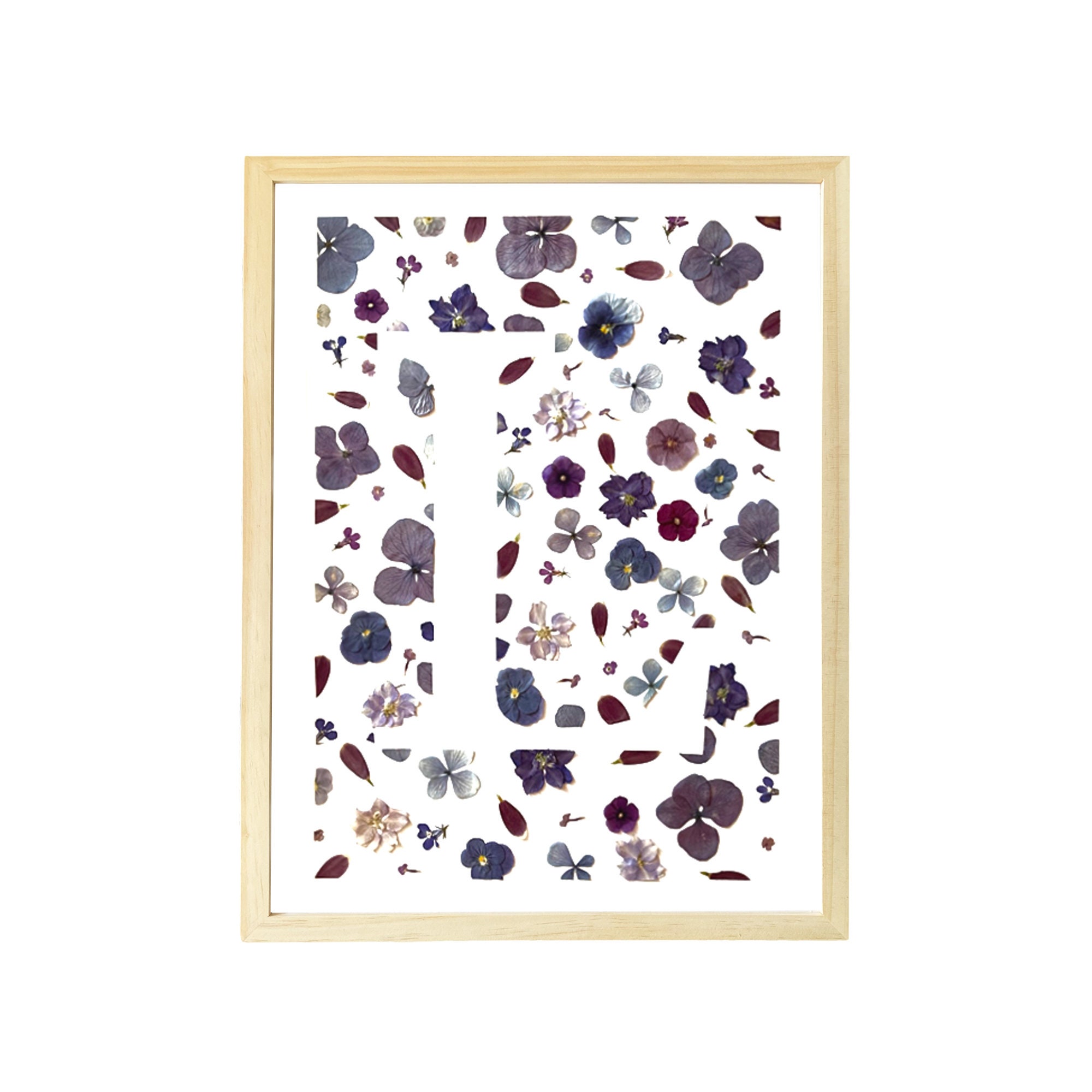 Herbier Lettre en Fleurs Séchées Personnalisés