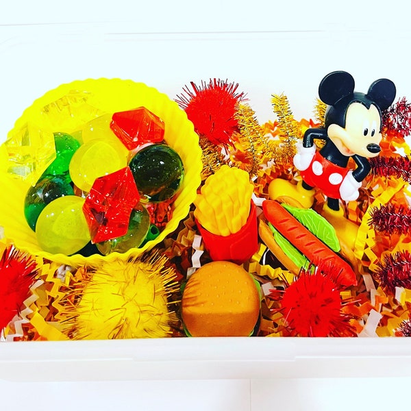 Mickey Mouse, Mickey Mouse sensory kit, Mickey Mouse playdough kit, sensory, playdough, learning toys,