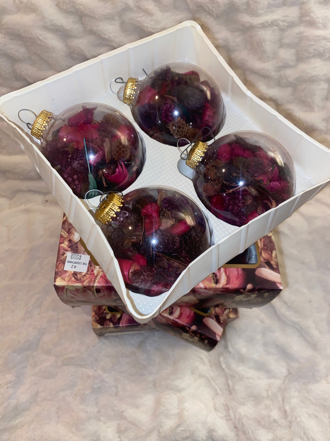 Rose Potpourri Ornaments Etsy