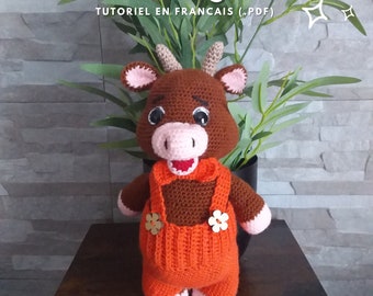 Cow crochet pattern - Amigurumi PDF tutorial in French
