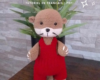 Otter crochet pattern - Amigurumi PDF tutorial in French