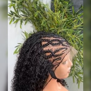 Knotless braid wig for black women gift for women full lace front wig cornrow wigs dreadlock faux loc wig twist box braid ghana weave afro