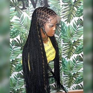 Knotless braid wig for black women gift for women full lace front wig cornrow wigs dreadlock faux loc wig twist box braid ghana weave afro
