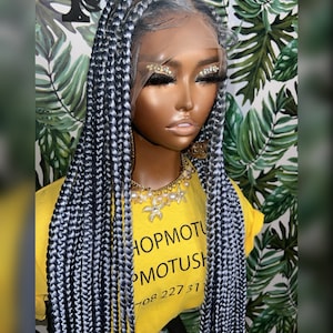 Knotless braid wig for black women gift for women full lace front wig cornrow wigs dreadlock faux loc wig twist box braid ghana weave afro