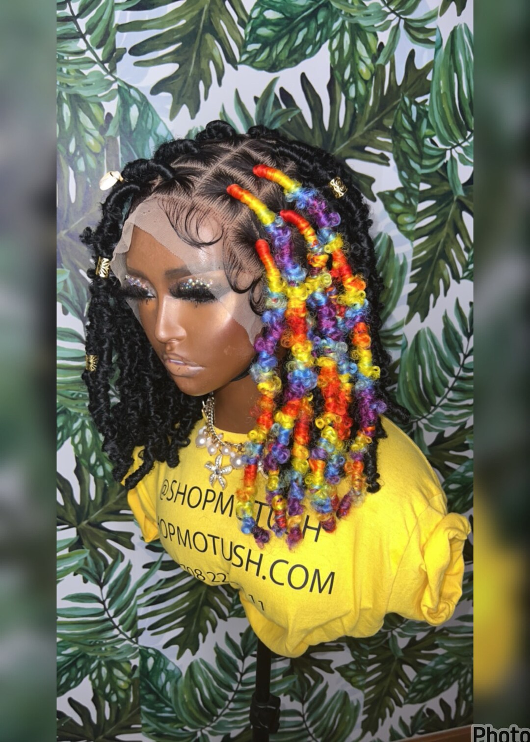 Knotless Braids Wig for Black Women Dreadlocks Faux Locs Braided Wig