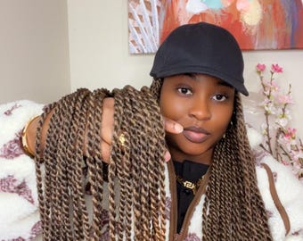 Afro Twist Braid Wig Headband - Short Faux Locs, Color 30