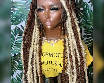 Dreadlocks hair for black women faux locs Braided wig distressed locs Knotless braids lace front wig cornrow wig box braid wigs custom wig