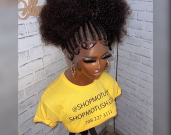 READY to SHIP in 3DAYS wig Medium knotless box braids wig for black women cornrows wig cornrow faux locs dreadlocks lace frontal wig braided