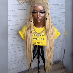 Knotless braids wig for black women Dreadlocks faux locs Braided wig distressed locs full lace wig cornrow wig box braid wigs lace front wig