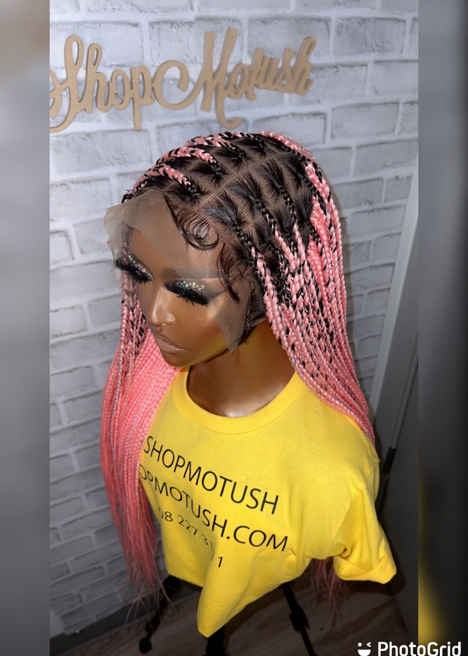 Braided Wig Knotless Braid Wig Braided Wigs for Black Women Etsy