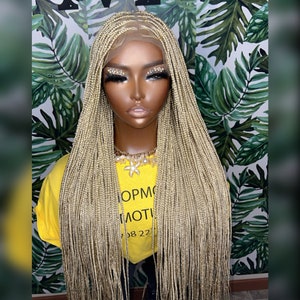 Knotless braid wig for black women gift for women full lace front wig cornrow wigs dreadlock faux loc wig twist box braid ghana weave afro