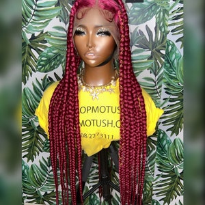 Knotless braid wig for black women gift for women full lace front wig cornrow wigs dreadlock faux loc wig twist box braid ghana weave afro