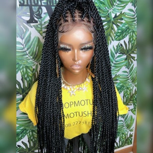 Knotless Braids Wig for Black Women Dreadlocks Faux Locs - Etsy