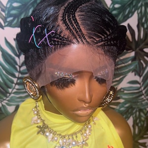 Knotless braid wig for black women gift for women full lace front wig cornrow wigs dreadlock faux loc wig twist box braid ghana weave afro