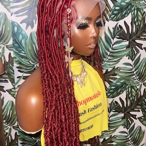 Dreadlocks hair for black women faux locs Braided wig distressed locs Knotless braids lace front wig cornrow wig box braid wigs custom wig