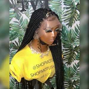 braid wigs braids lace front braided wig, knotless box braids, Boho box braids for black women gift wigs