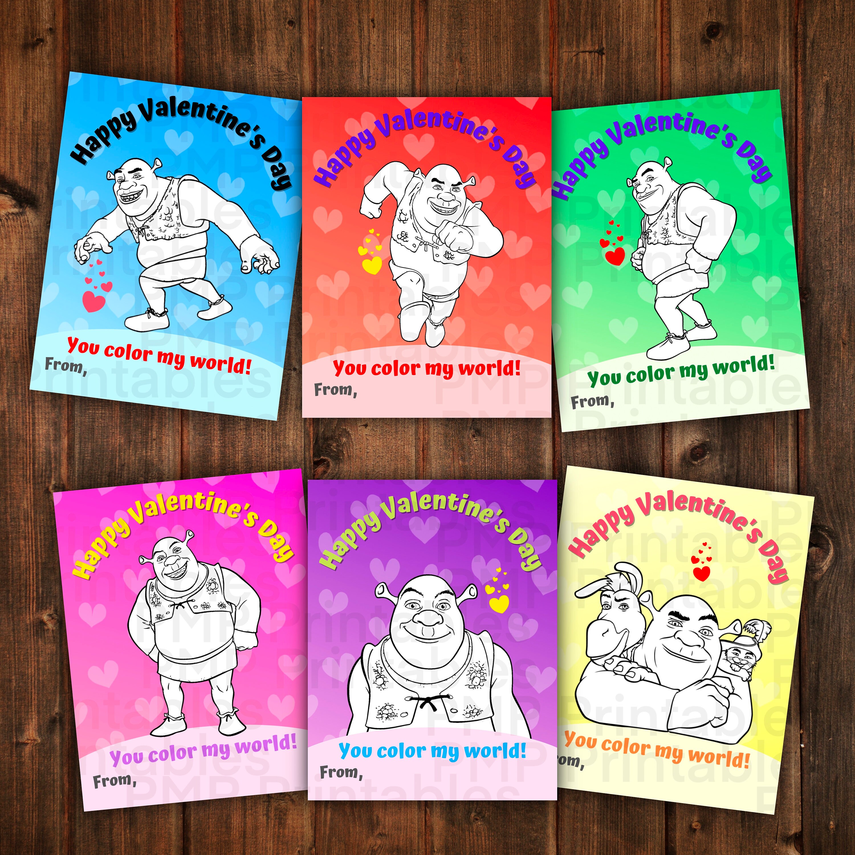 Greeting Cards Paper Birthday Cards Shrek Valentines Printable Card Shrek Valentines Shrek ...