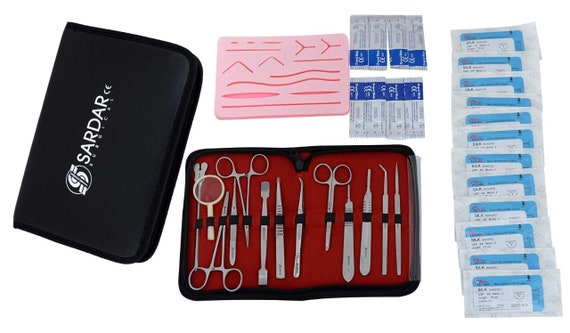 Practica Sutura Con Almohadilla De Silicona Con Varias Heridas Para  Practicar,suture Practice Kit With Silicone Wound Pad for Students 34pec 