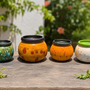 Violet Pot™ Handmade Ceramic Planter with Removable Insert | Pottery Plant Pot | Glazed Handmade Planter | Indoor Plant Holder | Artisan Pot
