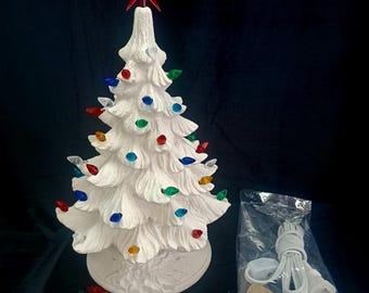 DIY 10 inch Ready to paint Ceramic Christmas Tree