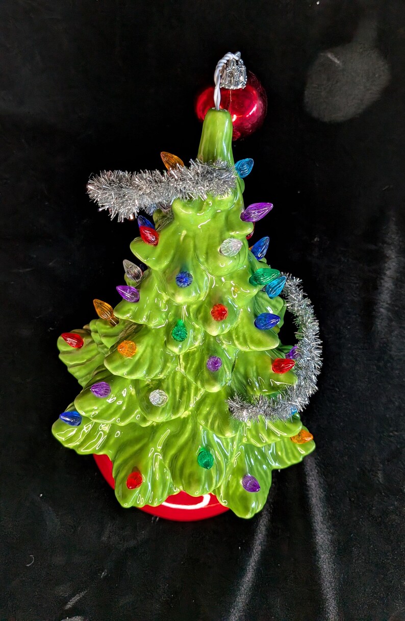 Grinch Plug Grinch Inspired Ceramic Christmas Tree With Plug-in Light Kit ...
