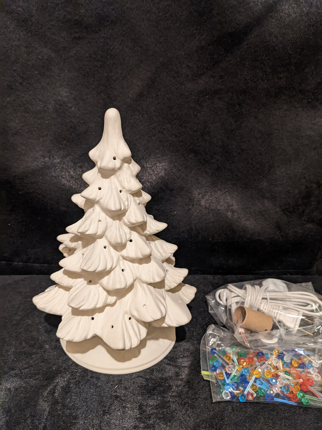 Ready to Paint Ceramic Christmas Tree W/light Kit Etsy