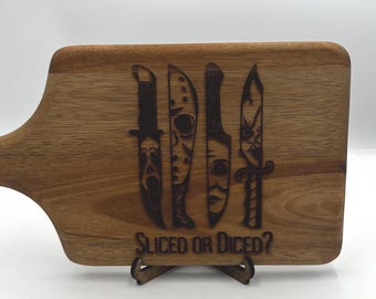 Sliced or Diced? Horror-Themed Laser Engraved Cutting Board