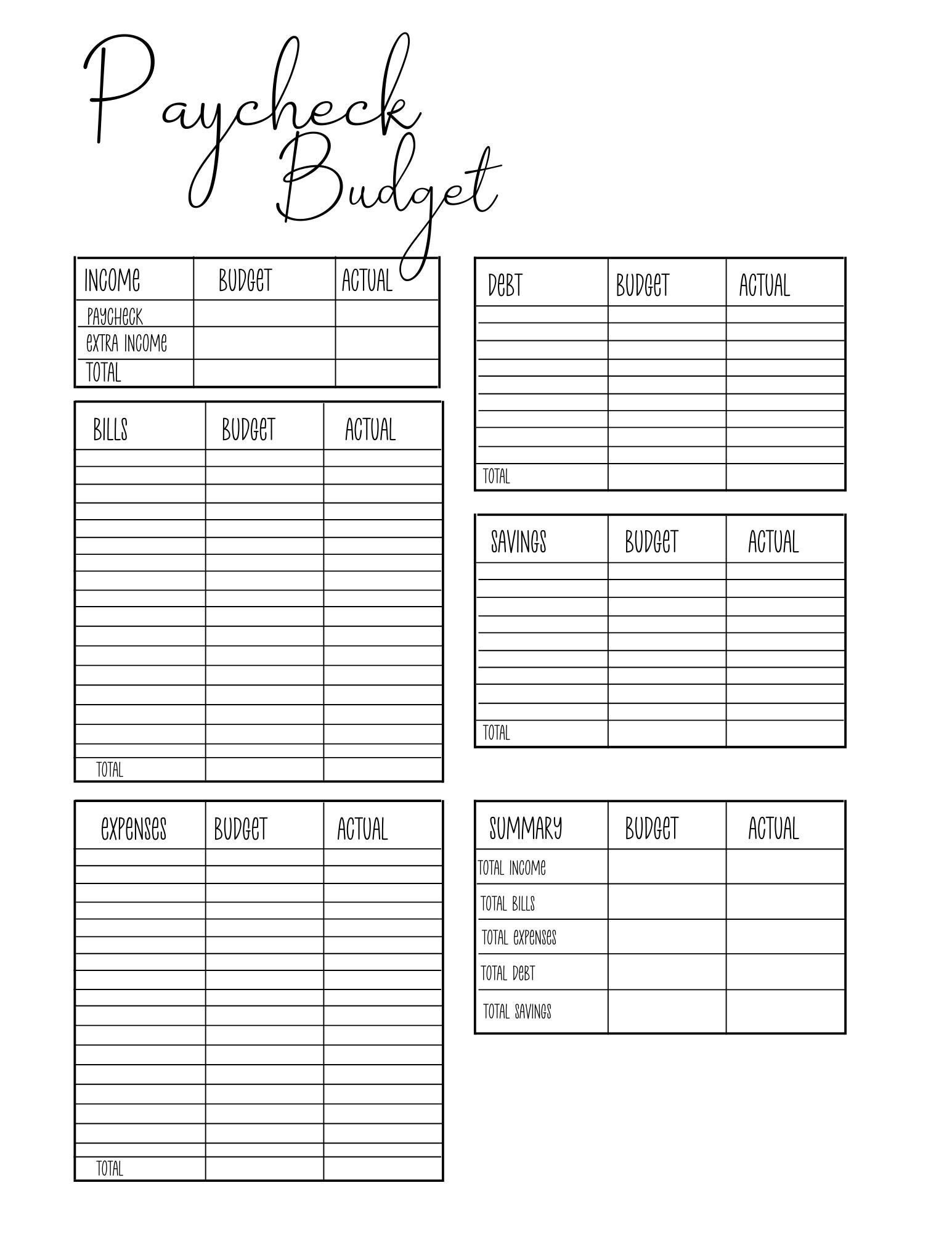 Printable Budget Tracker - Etsy