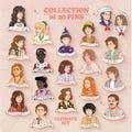 Character Enamel Pin Collection, 20 Designs