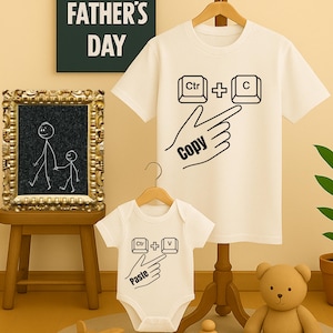 Copy Paste Shirt, Matching Shirts, Ctrl C Shirt, Ctrl V Shirt, Family Shirts, Fathers Day Shirt, Fathers Day Gift, Father Son Shirts