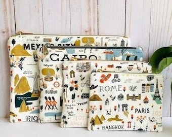 Flat Zipper Pouch PDF Sewing Pattern, Beginner Friendly