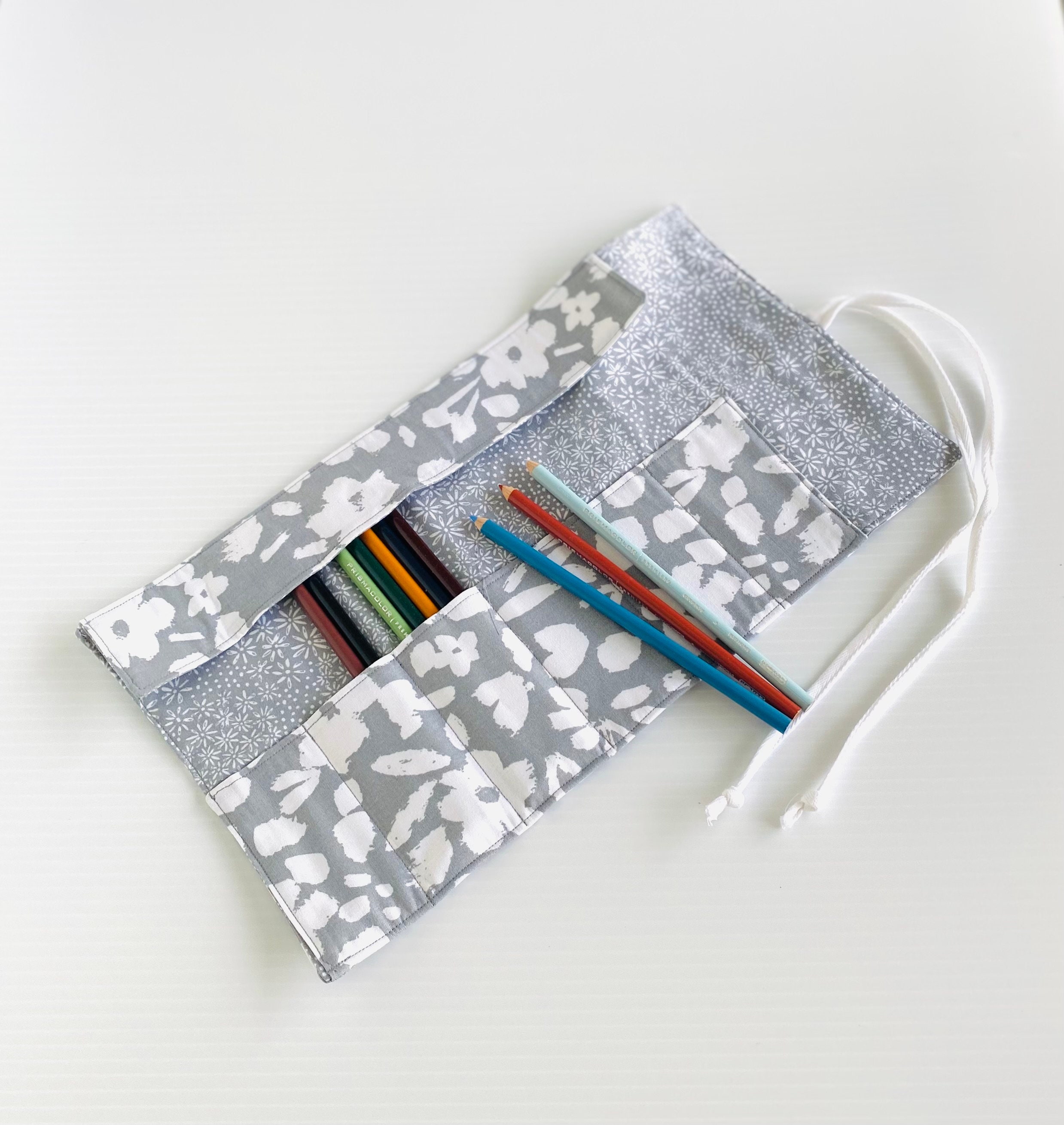 Spotted Roll Up Pencil Case · A Roll Up Pouch · Sewing on Cut Out + Keep