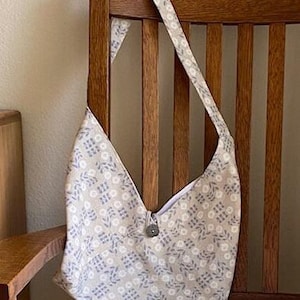 Origami Shoulder Bag Lined PDF Sewing Tutorial Pattern, 4 Sizes, Cross Body, Beach Bag Pattern, Bento Bag Purse,  Grocery Bag Pattern.