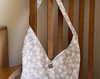 Origami Shoulder Bag Lined PDF Sewing Tutorial Pattern, Beginner Sewing Pattern, Beach Bag, Bento Bag Purse,  Grocery Bag Pattern.